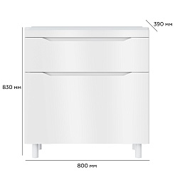 Vivon Тумба с раковиной Shelly 80 белая – фотография-5